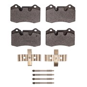 DYNAMIC FRICTION CO 5000 Advanced Brake Pads - Low Metallic and Hardware Kit, Long Pad Wear, Rear 1551-1166-01